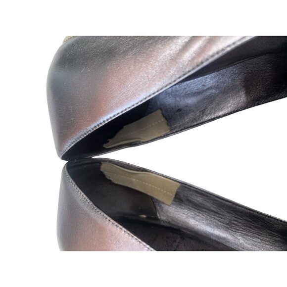 Cole Haan 9.5 B Air Camilla Metallic Gray Taupe Wedge Shoes 2.5" Heels - Picture 9 of 12